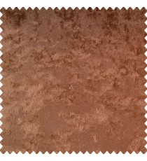 Chocolate brown color complete solid surface velvet finished material soft look polyester sofa fabric
